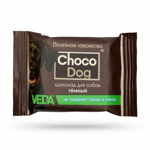 VEDA CHOCO DOG 6 шт 15 г шоколад темный лакомство для собак