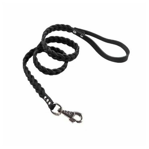 Аркон Поводок-плетенка для собак, 1,2м, черный
