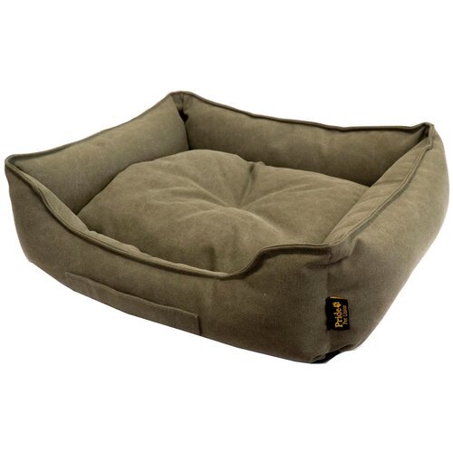 Лежак для собак и кошек PRIDE Кэмел, суперплотная ткань 70х60х23 см 70 см 60 см прямоугольная оливковый 23 см