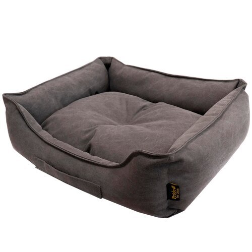 Лежак для собак и кошек PRIDE Кэмел, суперплотная ткань 70х60х23 см 70 см 60 см прямоугольная темно-серый 23 см