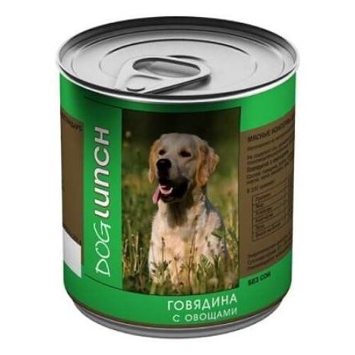 Влажный корм для собак Dog Lunch говядина, с овощами 2 шт. х 750 г