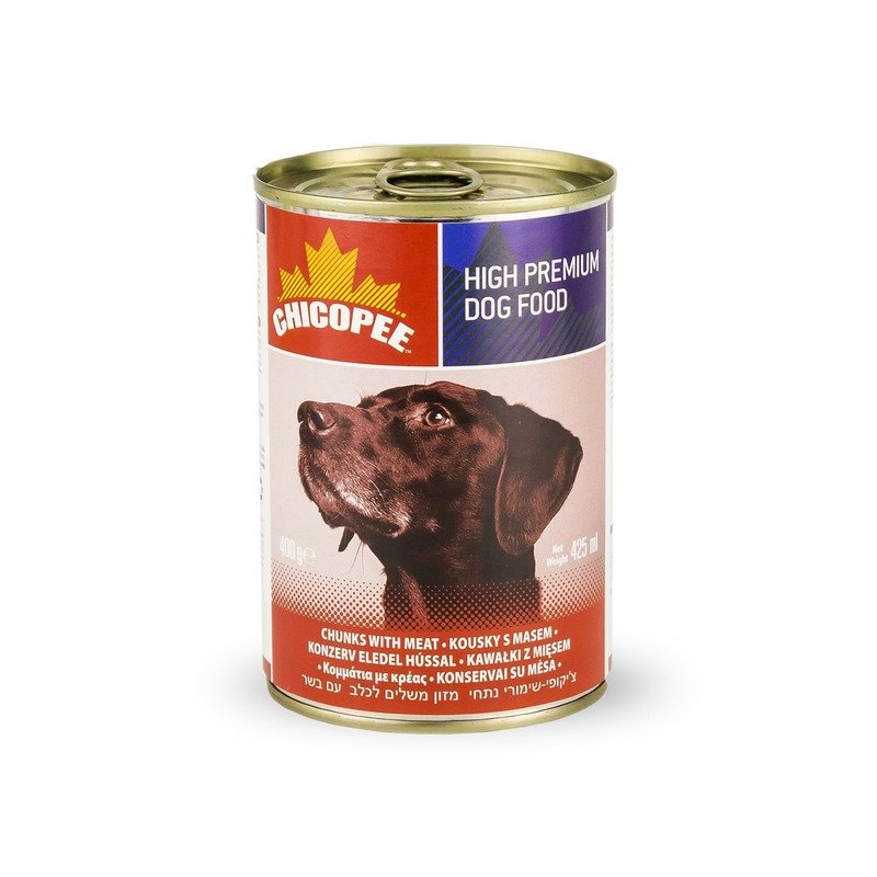CHICOPEE Chicopee Dog Chunks Meat консервы для собак всех пород и возрастов с кусочками говядины в соусе - 400 г
