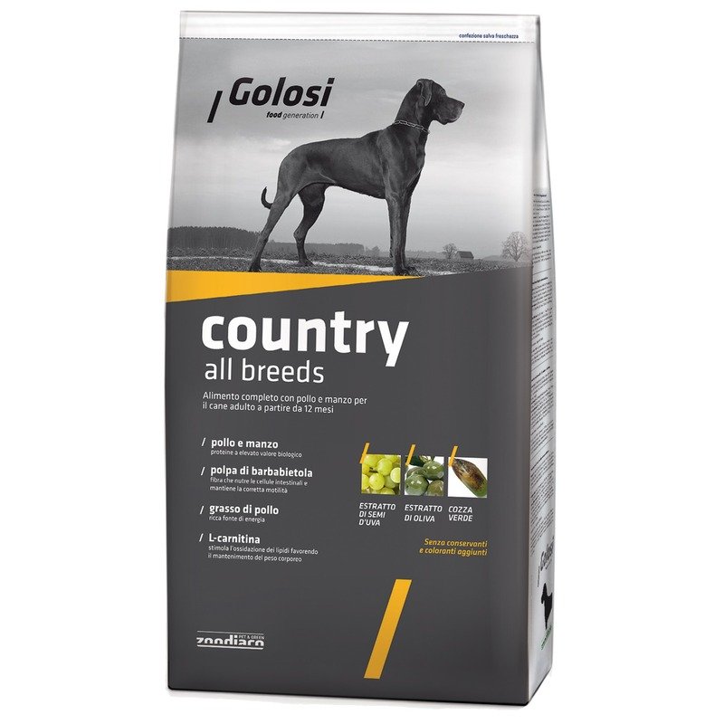 Golosi Golosi Dog Adult Country сухой корм для собак с курицей и говядиной - 3 кг