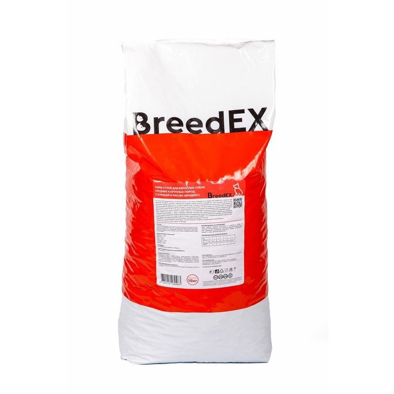 BreedEX сухой корм для собак средних и крупных пород, с курицей и рисом