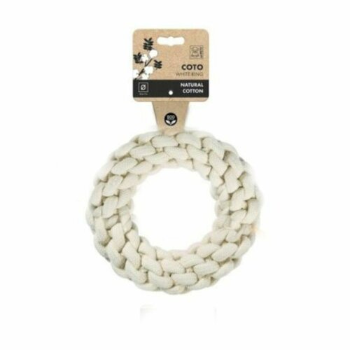 M-PETS Игрушка для собак White Ring сото кольцо, 18 см, цвет белый