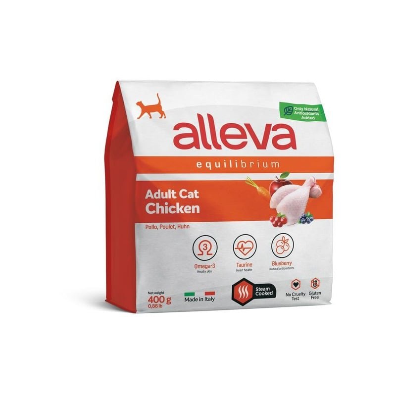 Alleva Equilibrium Adult Cat Sterilized Chicken сухой корм для взрослых кошек, с КУРИЦЕЙ - 400 г