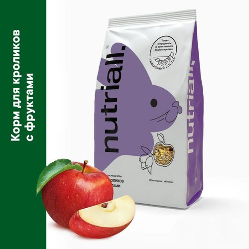 Nutriall Полнорационный корм для кроликов с фруктами 400гр