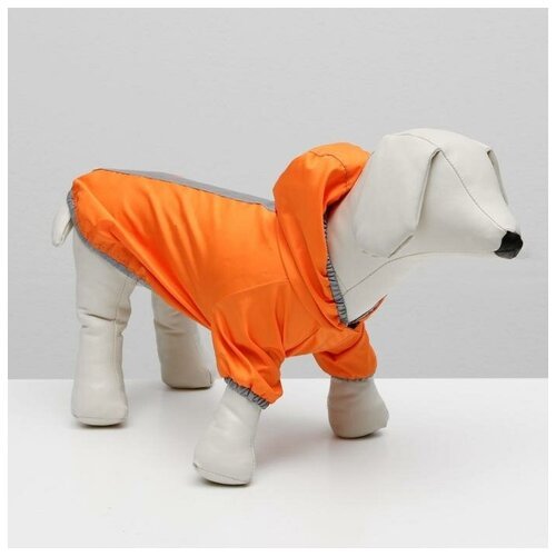 Куртка-ветровка для собак Sima-land XS, спинка 18-20 см, шея 22-24 см, грудь 29-30 см, оранжевая