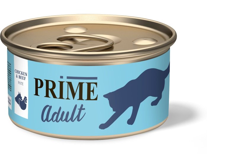 Prime Prime консервы паштет курица и говядина для кошек (75 г)
