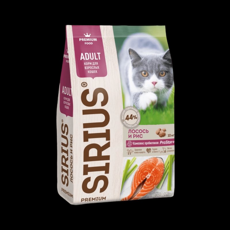 Sirius Sirius сухой корм для кошек, лосось и рис (400 г)