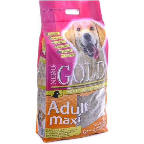Сухой корм для собак Nero Gold Adult Maxi 1 уп. х 1 шт. х 12 кг (для крупных пород)