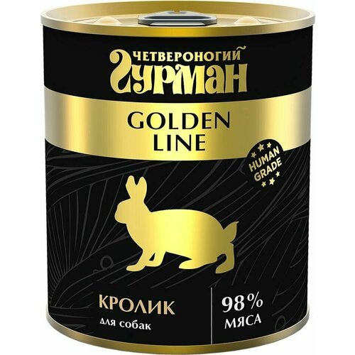 Влажный корм для собак Четвероногий Гурман Golden line Кролик 340г