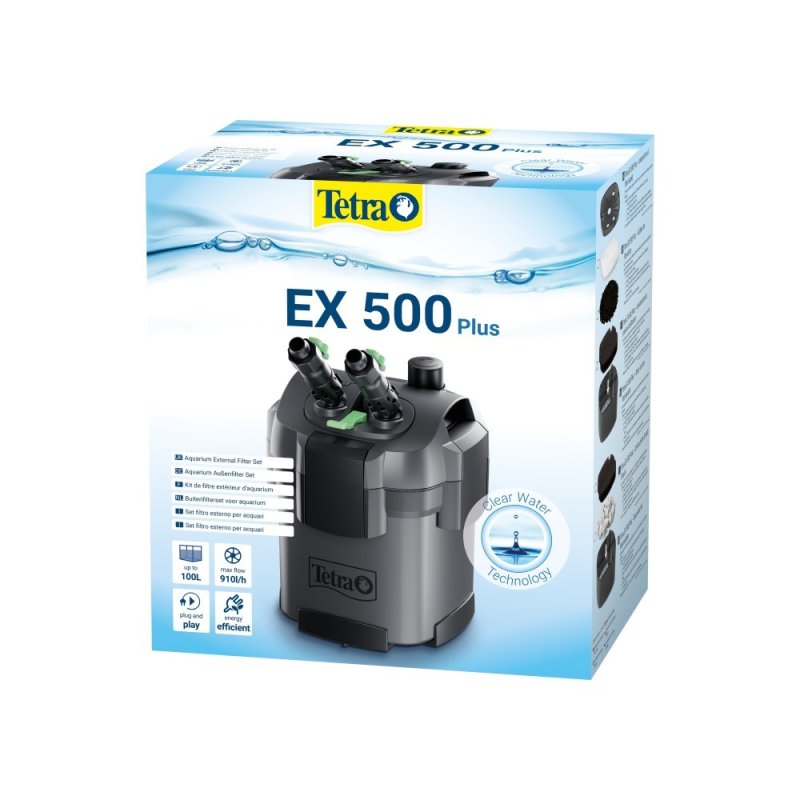 Фильтр TETRA внешний EX500 plus, 910л/ч, 5,5Вт до 100л