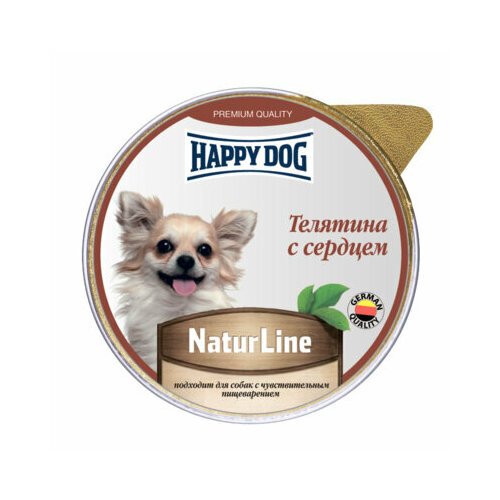 Happy dog Паштет для собак Телятина с сердцем 0,125 кг 51209 (11 шт)