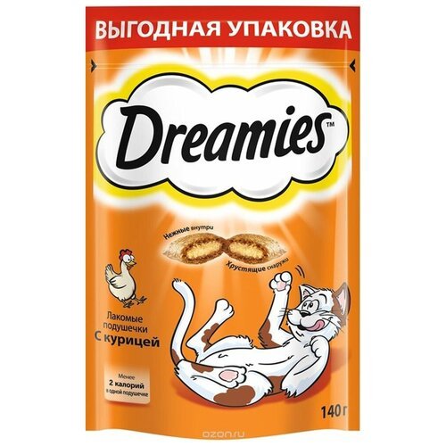 Dreamies Лакомые подушечки для кошек с курицей 10150256 | 0,14 кг 24971 (2 шт)