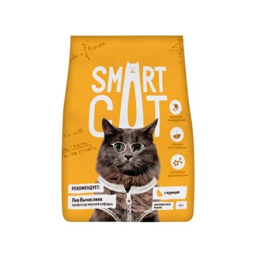 Smart Cat сухой корм Для взрослых кошек с курицей 0,4 кг 25421 (10 шт)