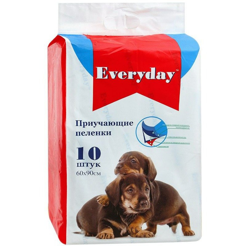 EVERYDAY / Эвридей впитывающие пеленки для животных гелевые 60 х 90 см 10 шт