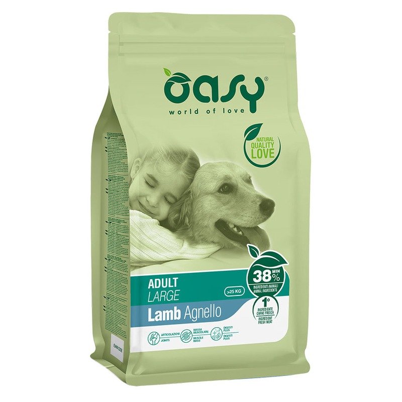 OASY Oasy Dry Dog Adult Large сухой корм для взрослых собак крупных пород с ягненком - 3 кг
