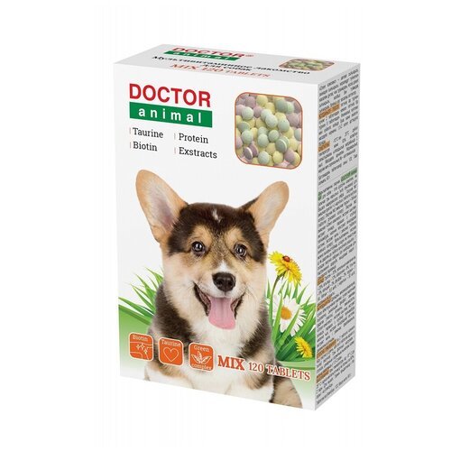 [95567] мультивитаминное лакомство doсtor animal мix для собак 120 т. 1/24