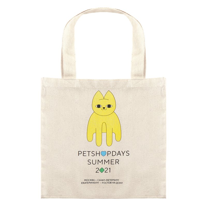 PetshopRu МЕРЧ PetshopRu МЕРЧ сумка для шопинга 'Yellow Cat' (40*35 см)