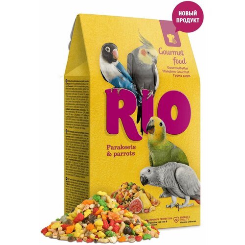 RIO Гурмэ Корм для средних и крупных попугаев, 250 г