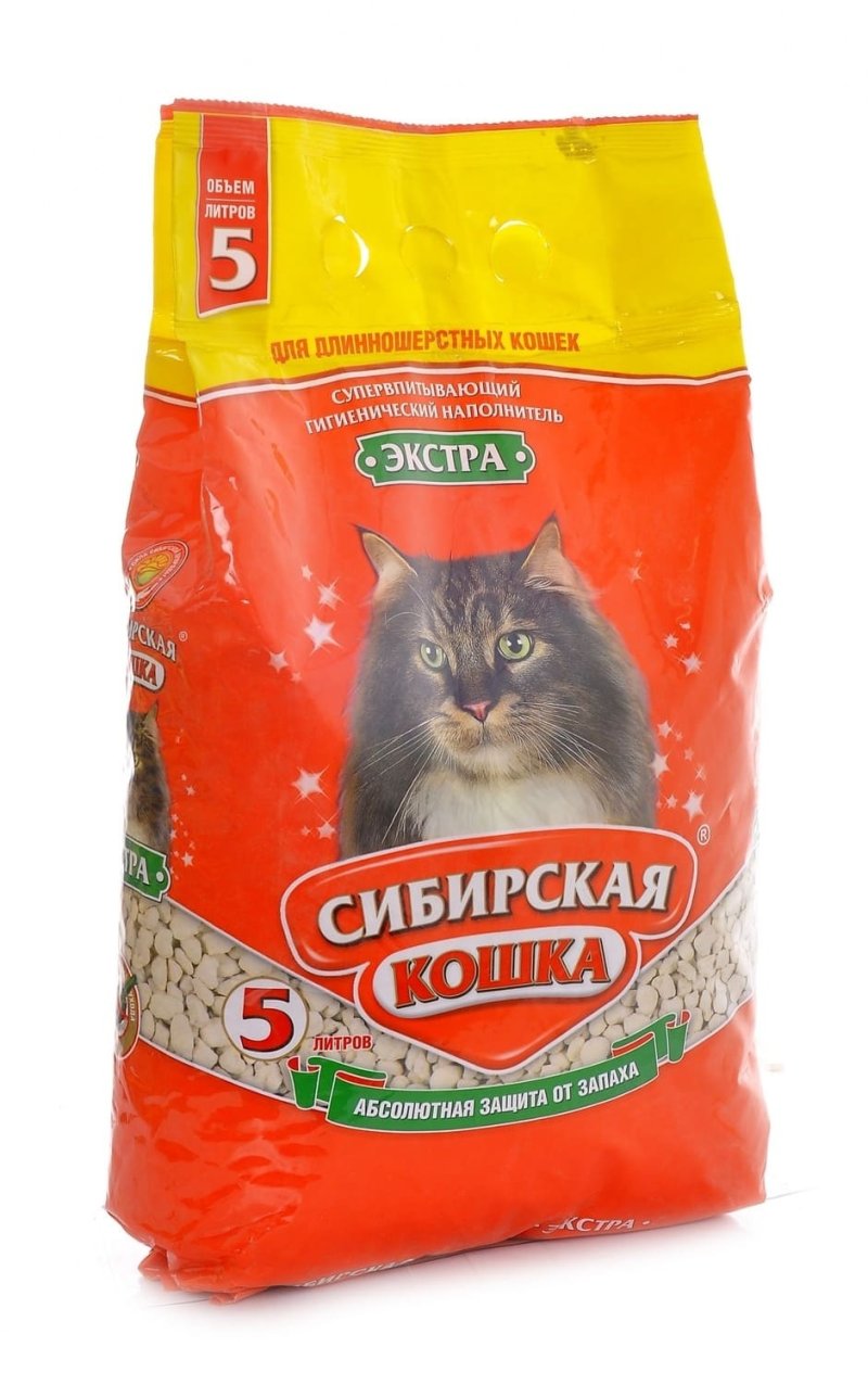 Сибирская кошка Сибирская кошка впитывающий наполнитель для длинношерстных кошек 'Экстра' (2,7 кг)