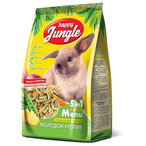 Happy Jungle корм для молодых кроликов 400 гр (2 шт)