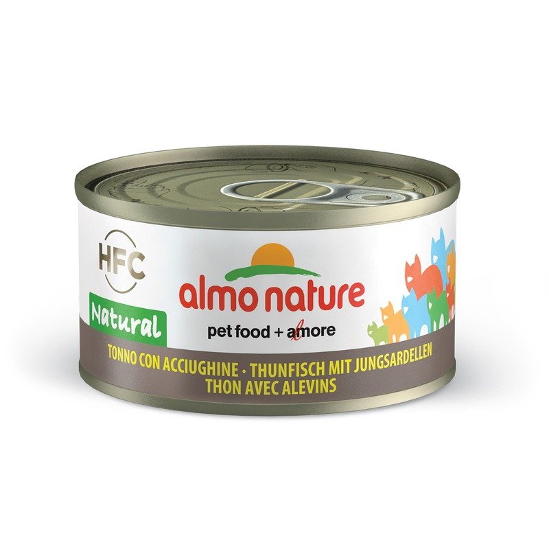 Almo Nature Legend Adult Cat Tuna & White Bait влажный корм для кошек, с ТУНЦОМ и МАЛЬКАМИ, кусочки в бульоне, в консервах - 70 г