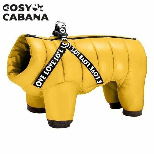 Зимняя куртка для собак, маленьких и средних собак / чихуахуа, французского бульдога, йоркширского терьера и так далее / Размер 20, желтый