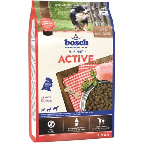 Сухой корм для собак Bosch Active, для активных животных 1 уп. х 1 шт. х 3 кг