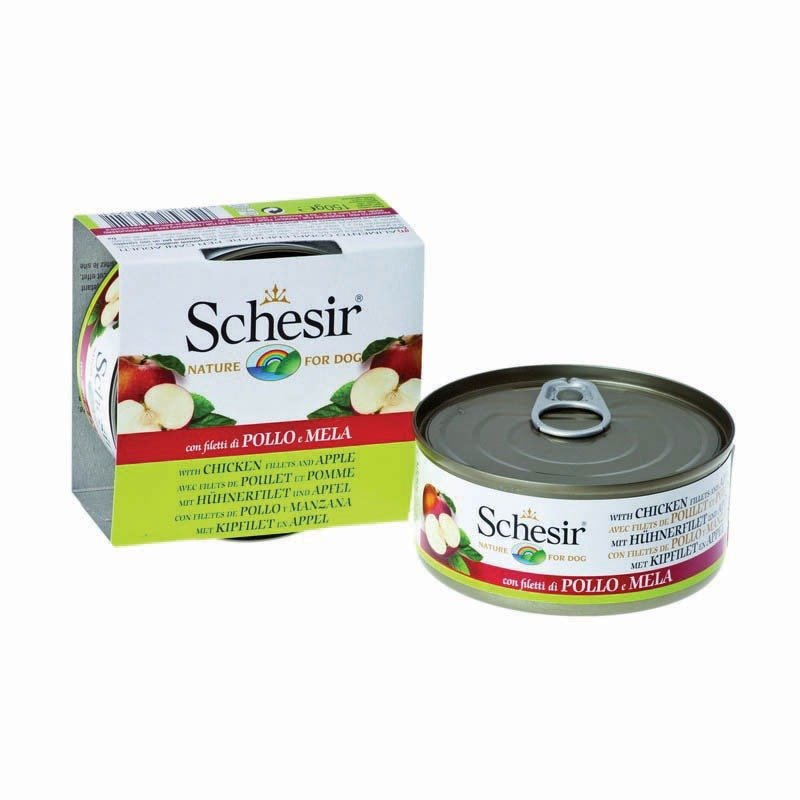 Schesir Schesir для собак с цыпленком и яблоком - 150 гр 10 шт