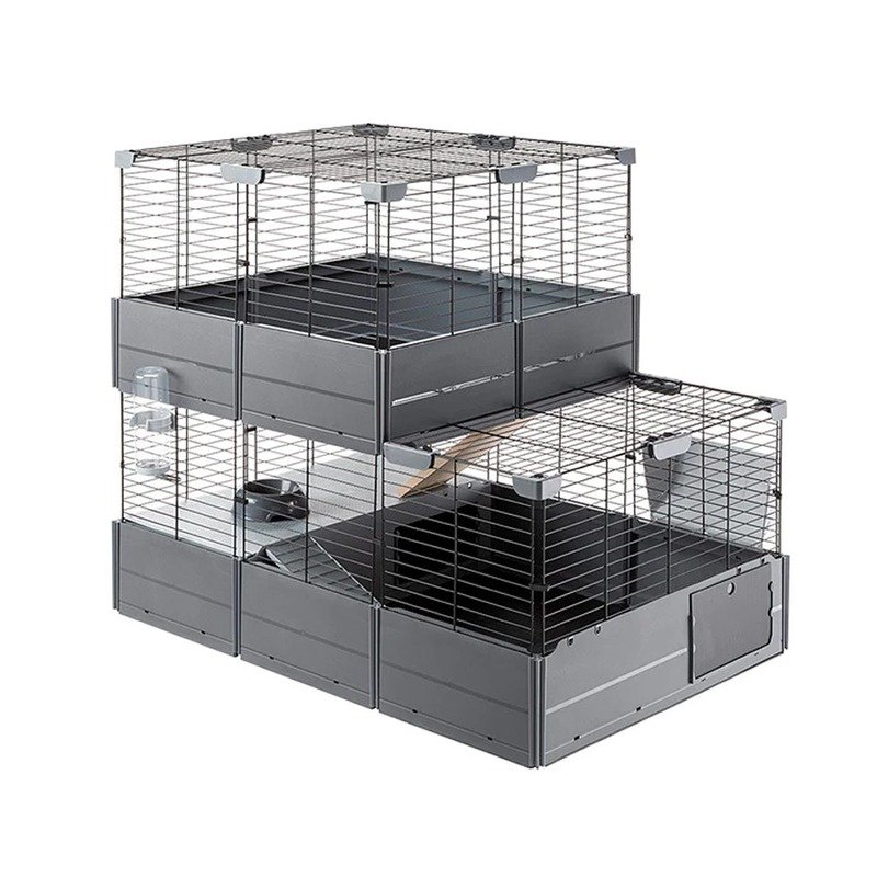 Ferplast Cage Multipla Double клетка для мелких домашних животных, модульная, черная - 107,5x72h96,5 см