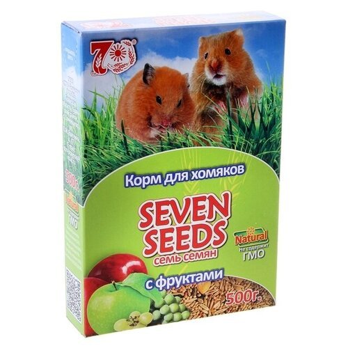 Корм Seven Seeds для хомяков, с фруктами, 500 г