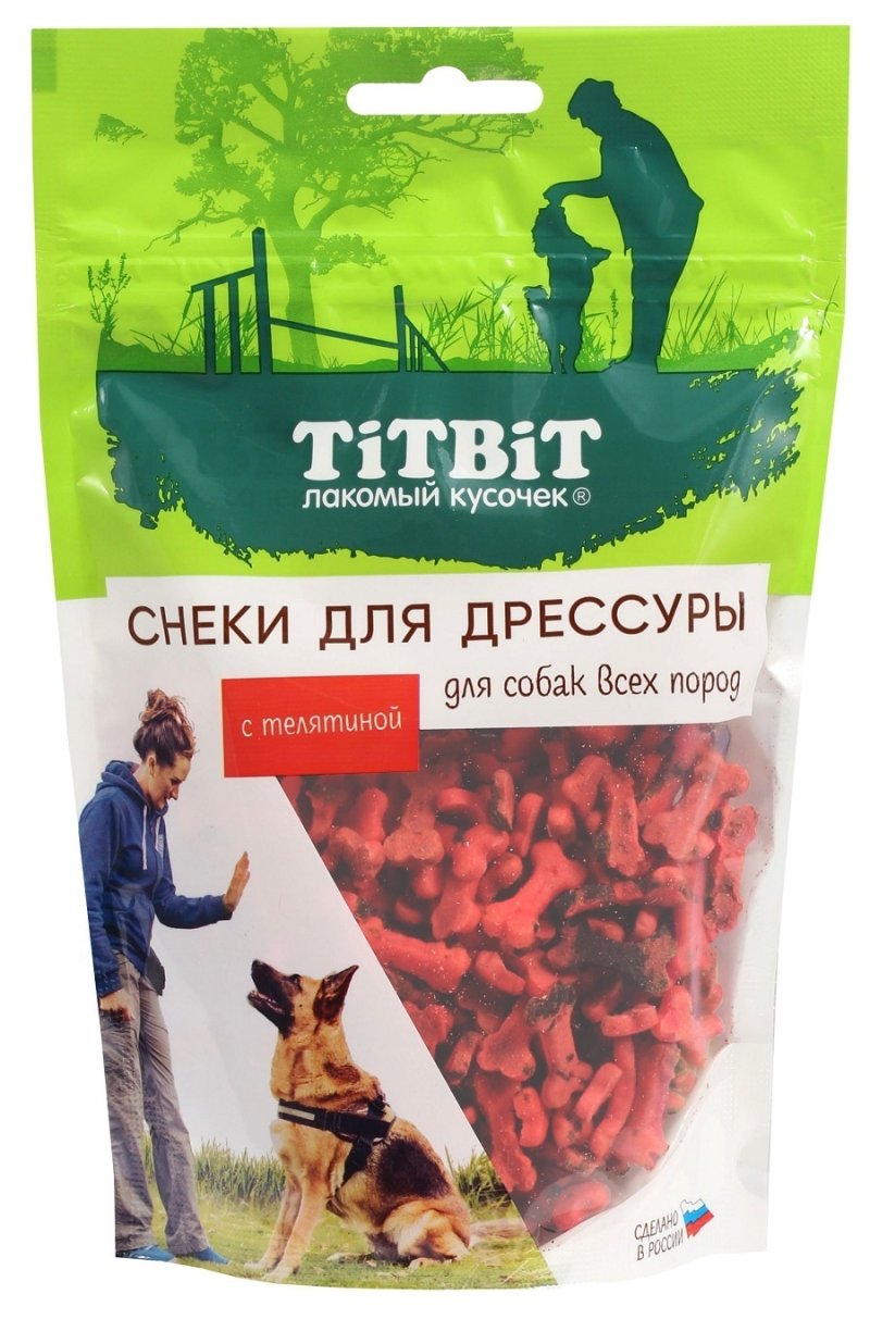 TiTBiT TiTBiT снеки для дрессуры собак всех пород с телятиной (100 г)