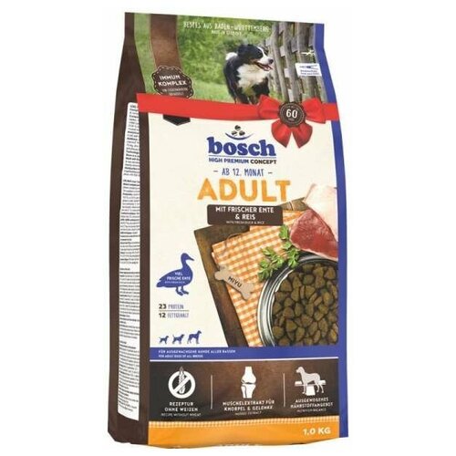 Bosch Adult Duck & Rice Корм сухой с уткой и рисом для собак 1 кг