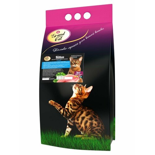 Сухой корм для котят Grand Cat Kitten при чувствительном пищеварении, с рыбой 1 кг