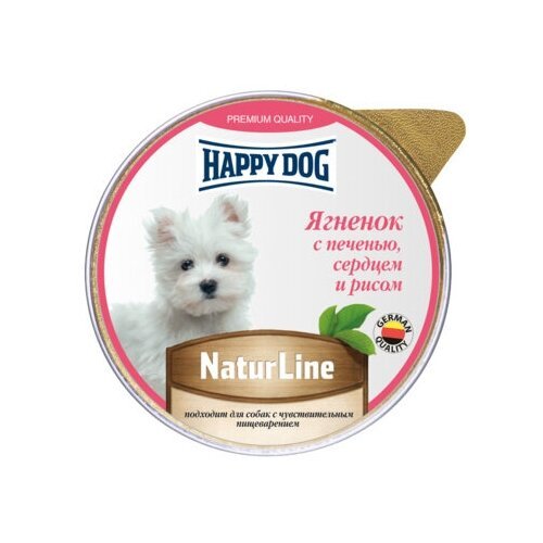 Happy dog Паштет для собак Ягненок с печенью сердцем и рисом 0,125 кг 51210 (2 шт)