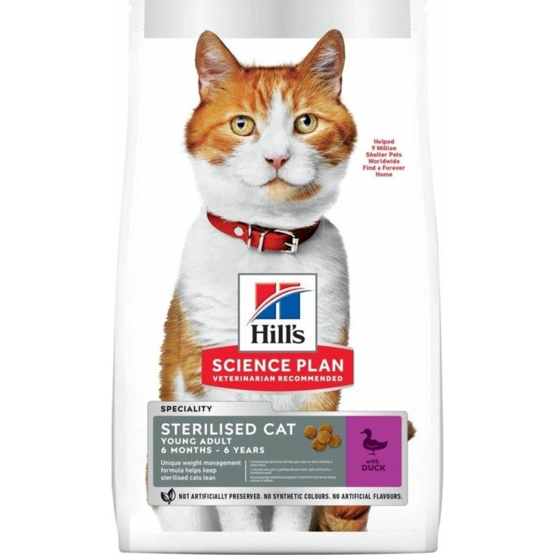 Hills Science Plan Cat Sterilised Duck сухой корм для стерилизованных кошек, с уткой - 1,5 кг