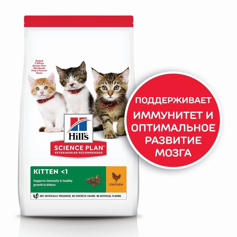 Hill's Science Plan Kitten Chicken сухой корм для котят для здорового роста и развития, с курицей