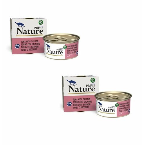 PRIME NATURE Консервы для кошек тунец с лососем, 85 г, 2 уп