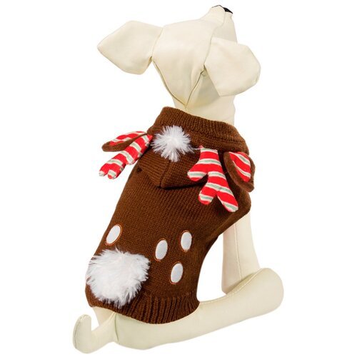 Свитер для собак Triol 'Рождественский олень' (цвет: коричневый), размер S