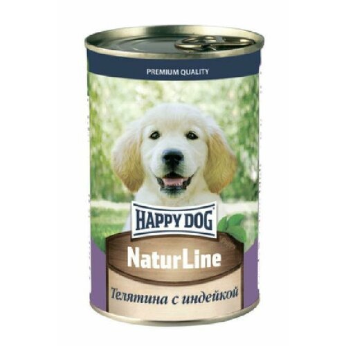 Happy dog Консервы для щенков Телятина с индейкой 0,41 кг 51117 (6 шт)