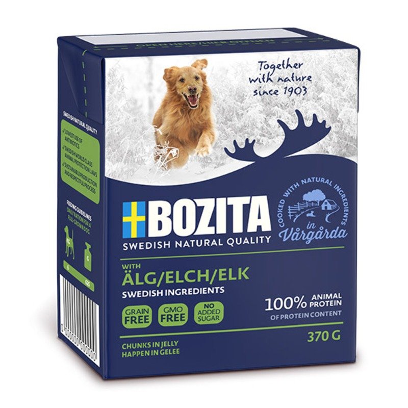 BOZITA Bozita кусочки в желе с мясом лося для собак - 370 г
