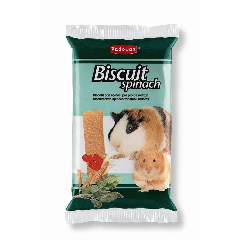 Лакомство бисквиты Padovan Biscuit spinach для грызунов со шпинатом - 30 г