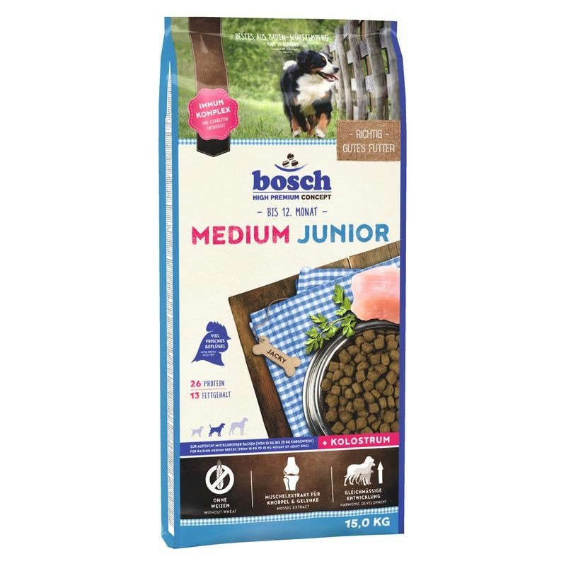 Bosch Сухой корм Bosch Junior Medium для щенков средних пород с мясом домашней птицы