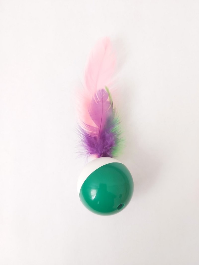 Антицарапки Антицарапки шарик звенящий с перьями и валерианой (41 мм)