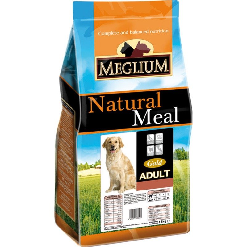 MEGLIUM Сухой корм Meglium Adult Gold для взрослых собак с говядиной и курицей Gold - 3 кг
