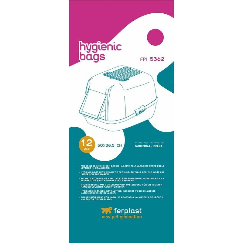 Ferplast FPI 5362 Hygienic Bags L мешок гигиенический для лотков Moderna, Bella - 12 шт