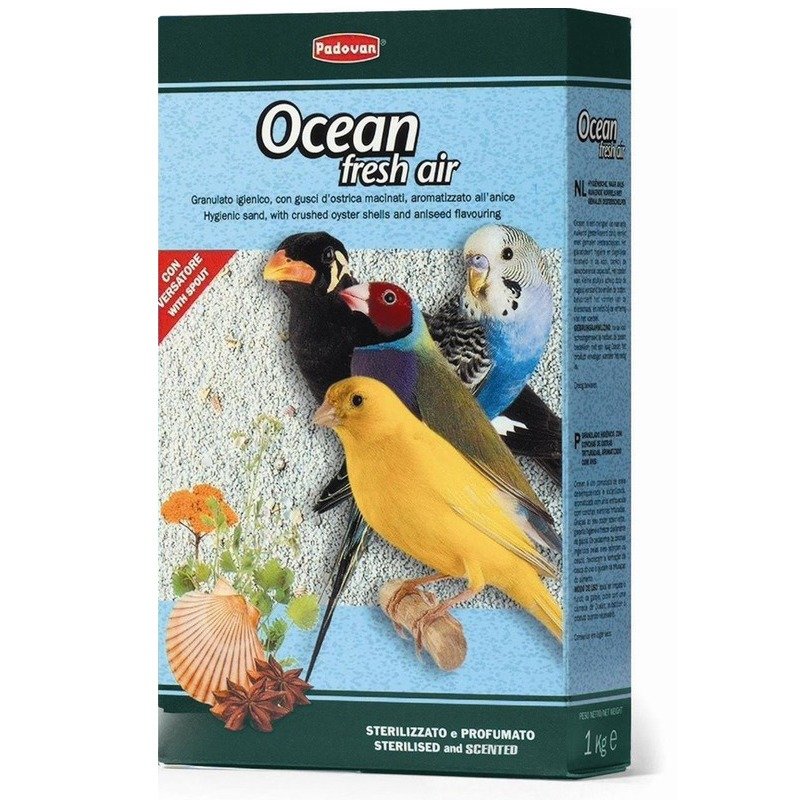 Padovan Ocean Fresh Air минеральная добавка для декоративных птиц, био-песок - 1 кг