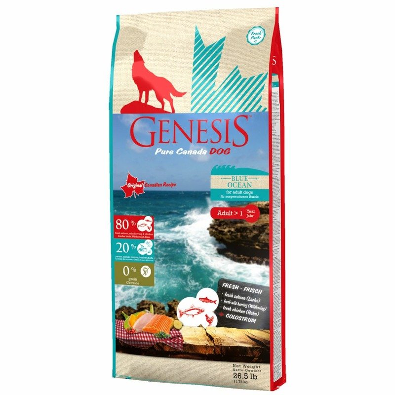 GENESIS Genesis Pure Canada Blue Ocean Adult для взрослых собак всех пород с лососем, сельдью и курицей